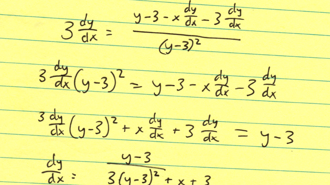 A photographed page of handwritten math notes, before processing